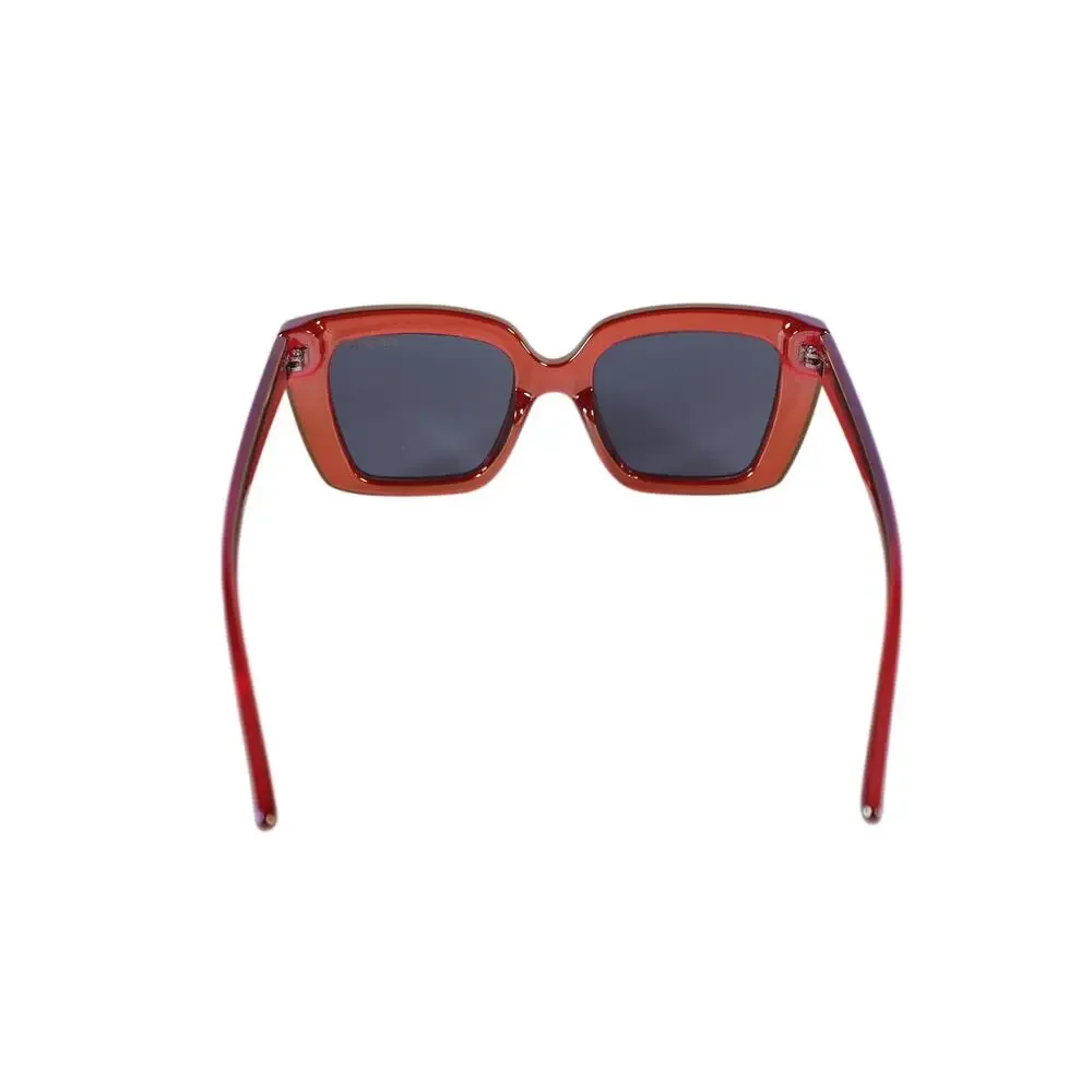 Steve Madden MAIA Oversized Square Sunglasses–Iridescent Purple Magenta/Red-NWT